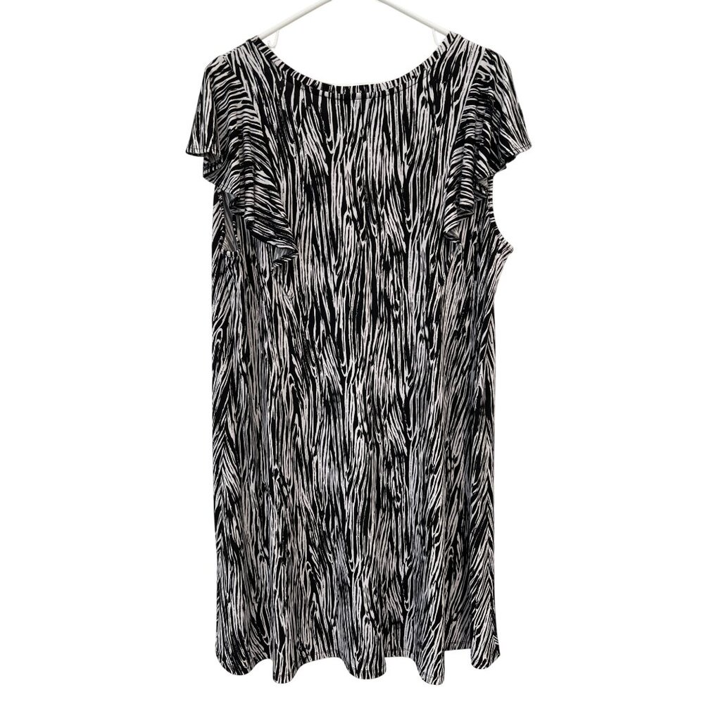 Lane Bryant Flutter Sleeve Zebra Print Dress Size… - image 2